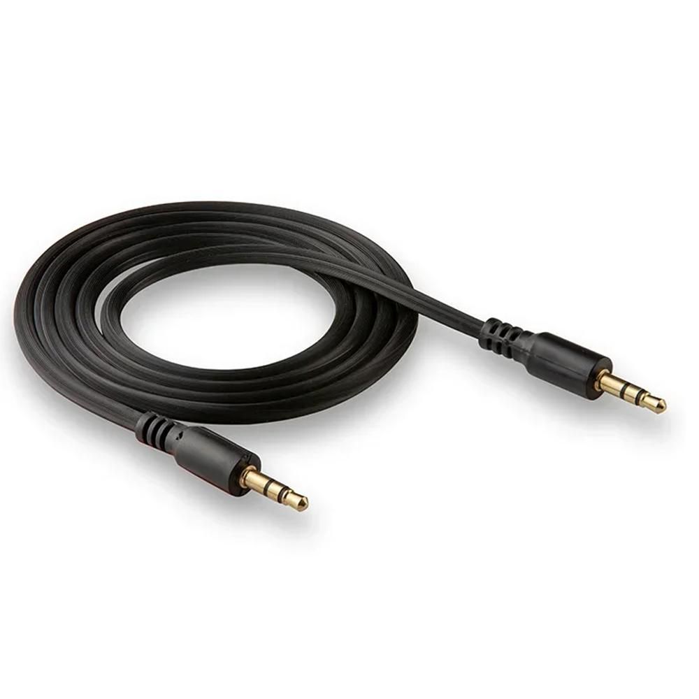 Кабель AUX WALKER WCA-082 черный (1м) /пакет/