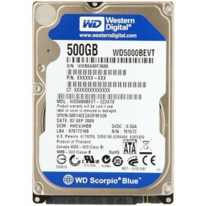 Жесткий диск WD Blue 2.5" 500gb