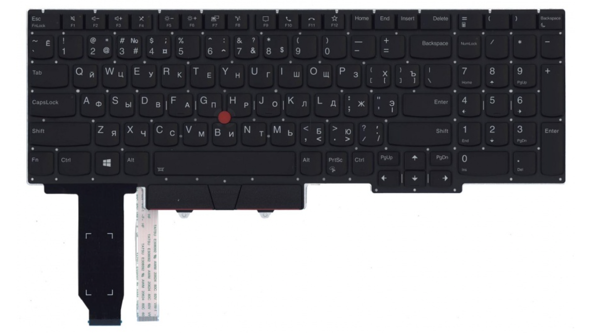 Клавиатура Lenovo ThinkPad E15 Gen 2 с подсветкой и указателем, OEM