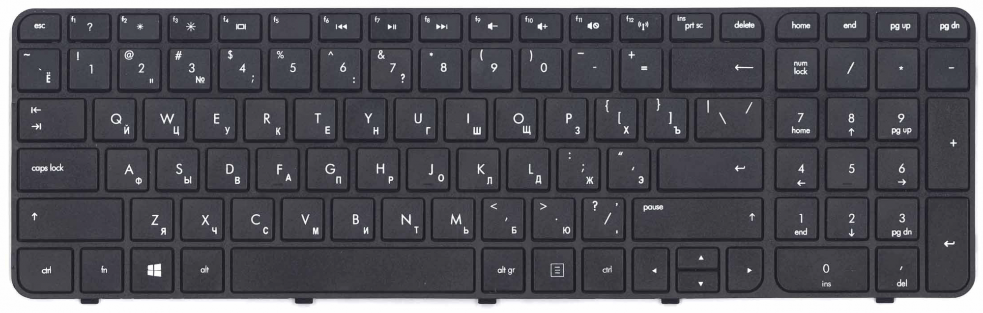 Клавиатура HP Pavilion G7-2368er чёрная, OEM