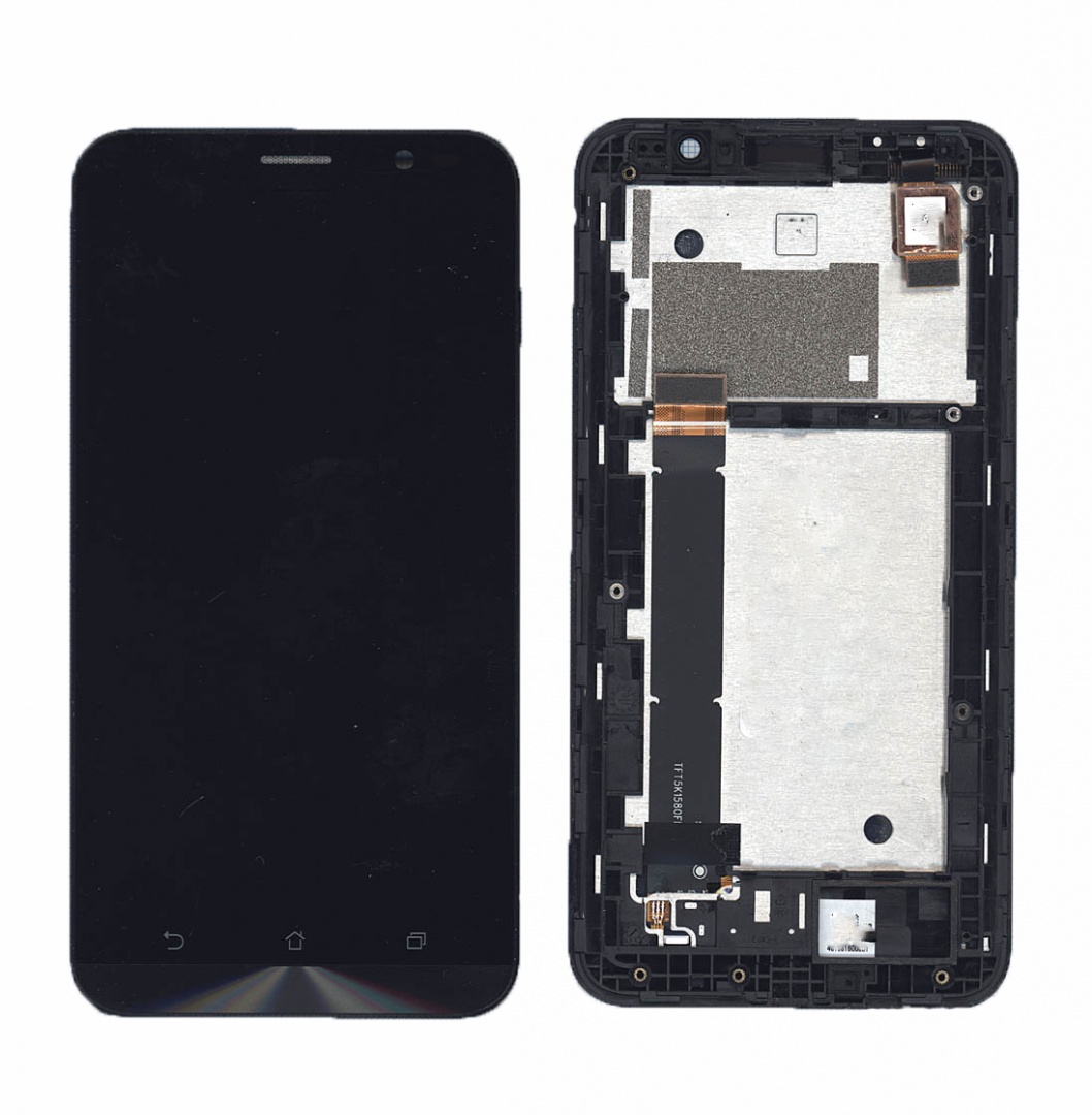Дисплей для Asus ZenFone Go ZB551KL черный с рамкой