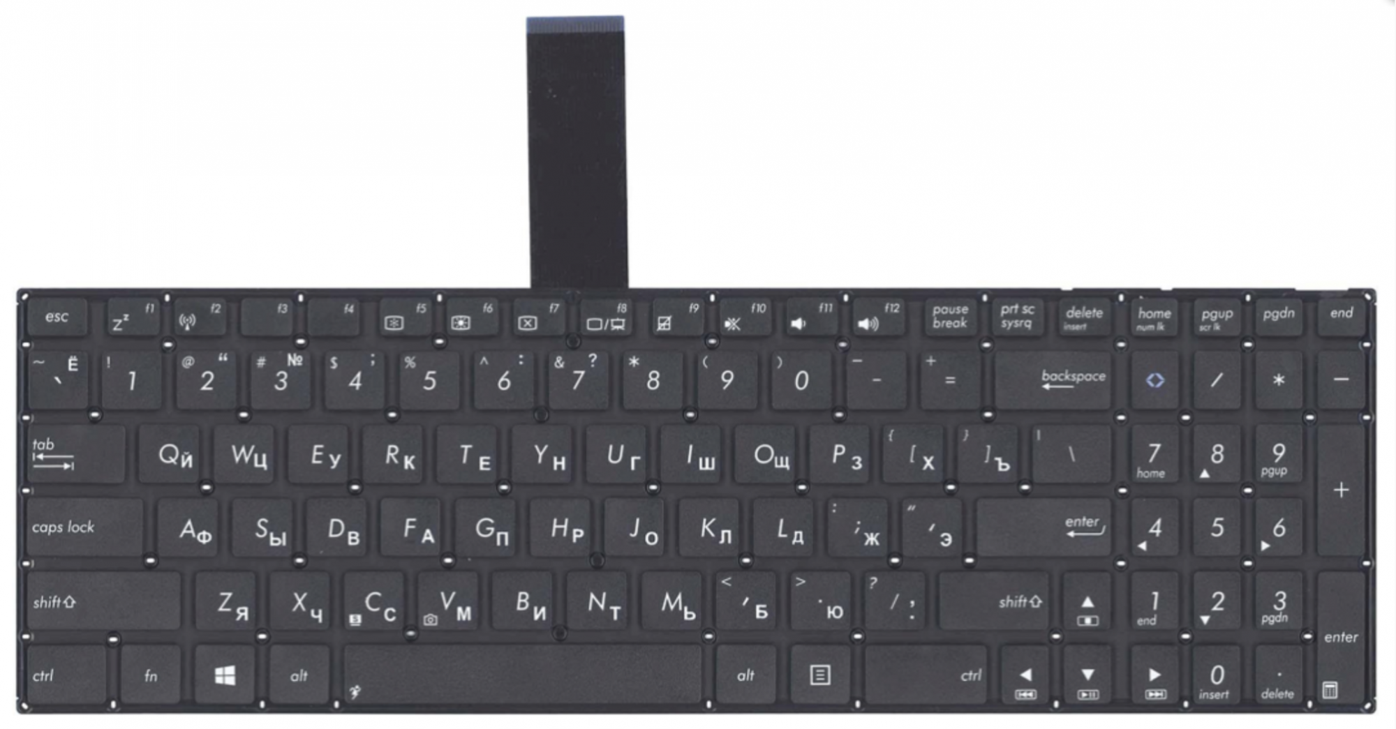 Клавиатура ASUS X550DP без рамки, плоский Enter, OEM