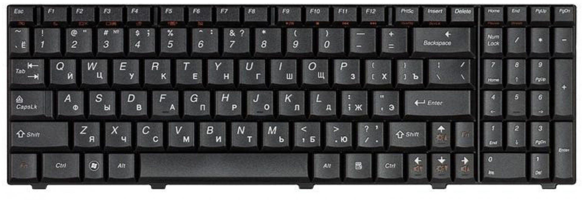 Клавиатура Lenovo IdeaPad U550 OEM