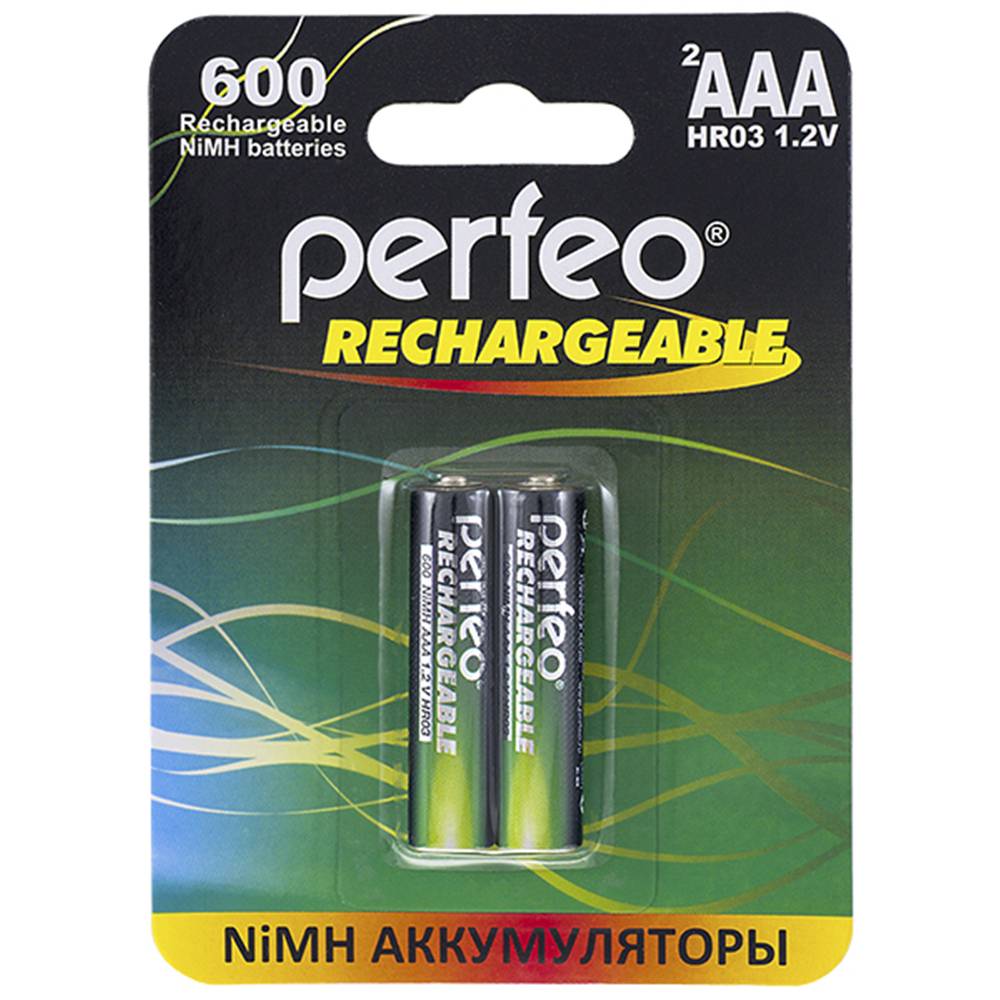 Аккумулятор перезаряжаемый PERFEO AAA HR3 600mAh (блистер/2шт)