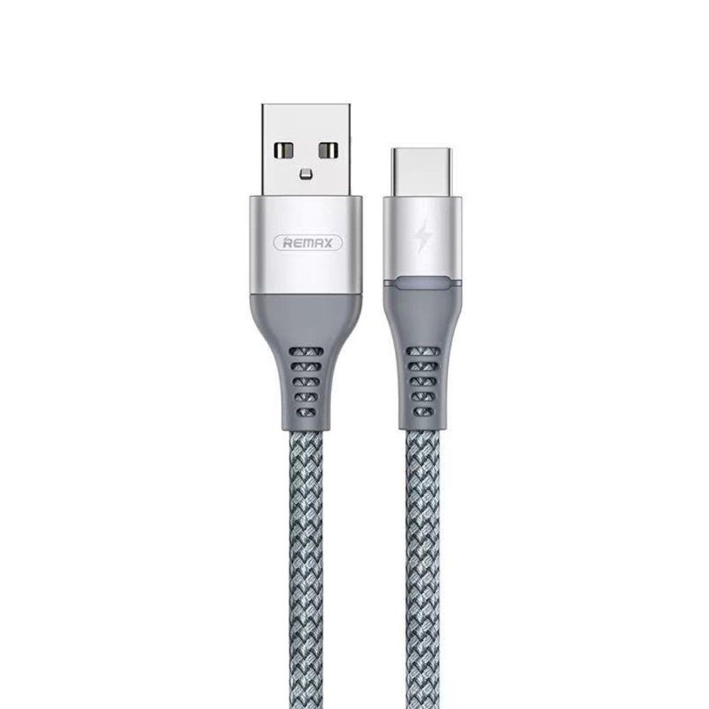 Кабель USB - TYPE-C REMAX Colorful RC-152a серый (1м) /max 2,4A/