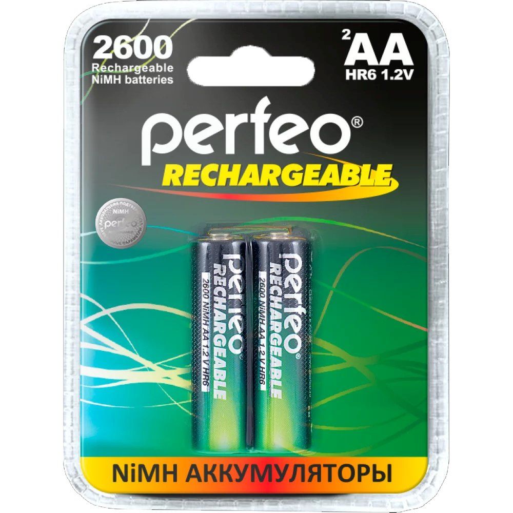 Аккумулятор перезаряжаемый PERFEO AA HR6 2600mAh (блистер/2шт)