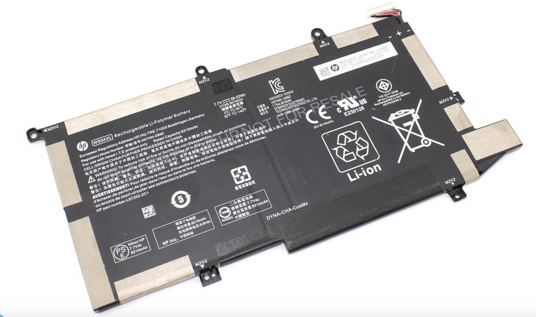 Аккумулятор HP Spectre X360 14-EA 7.7V, 66.52Wh, Original