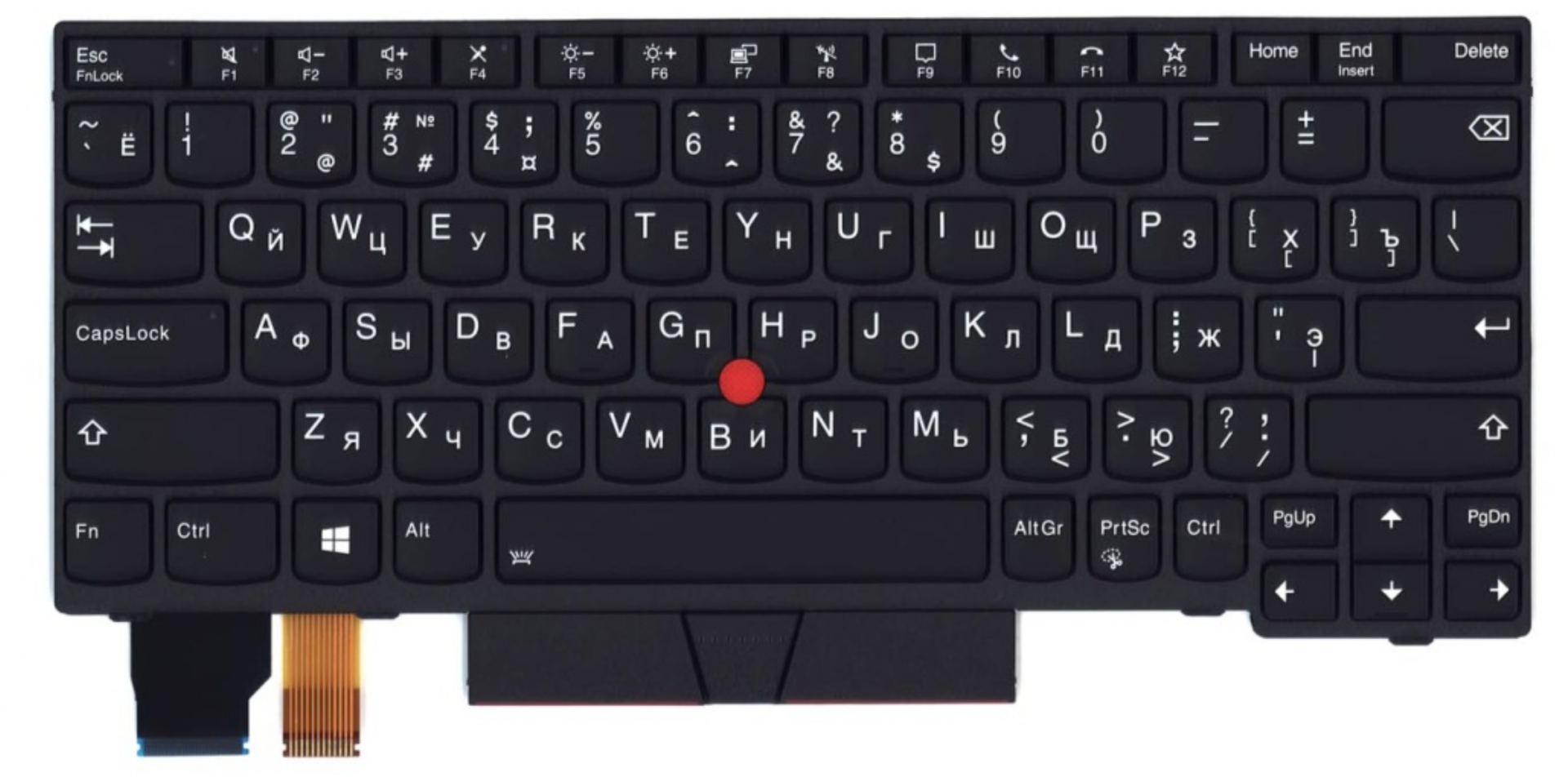 Клавиатура LENOVO ThinkPad L13 с подсветкой и указателем, OEM