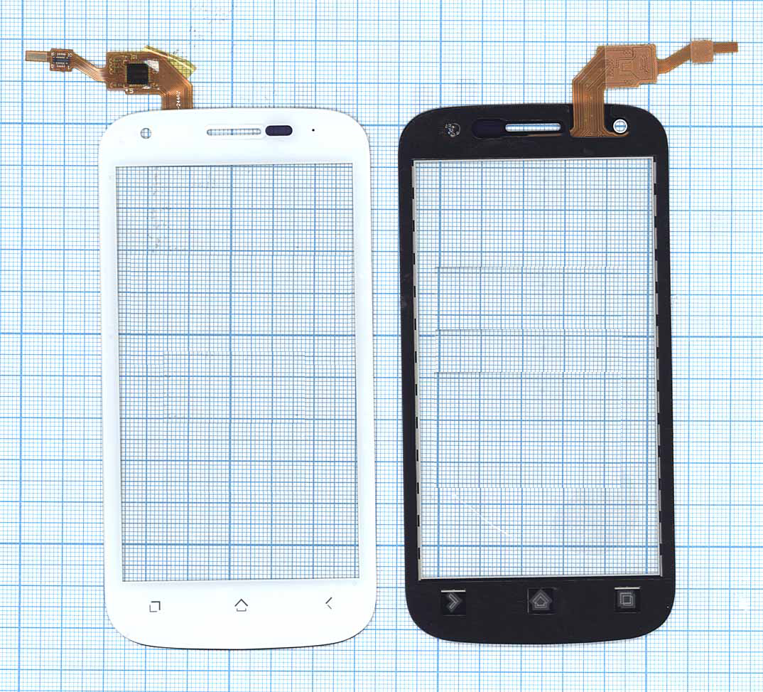 Сенсорное стекло (тачскрин) для Fly IQ443 Trend белое