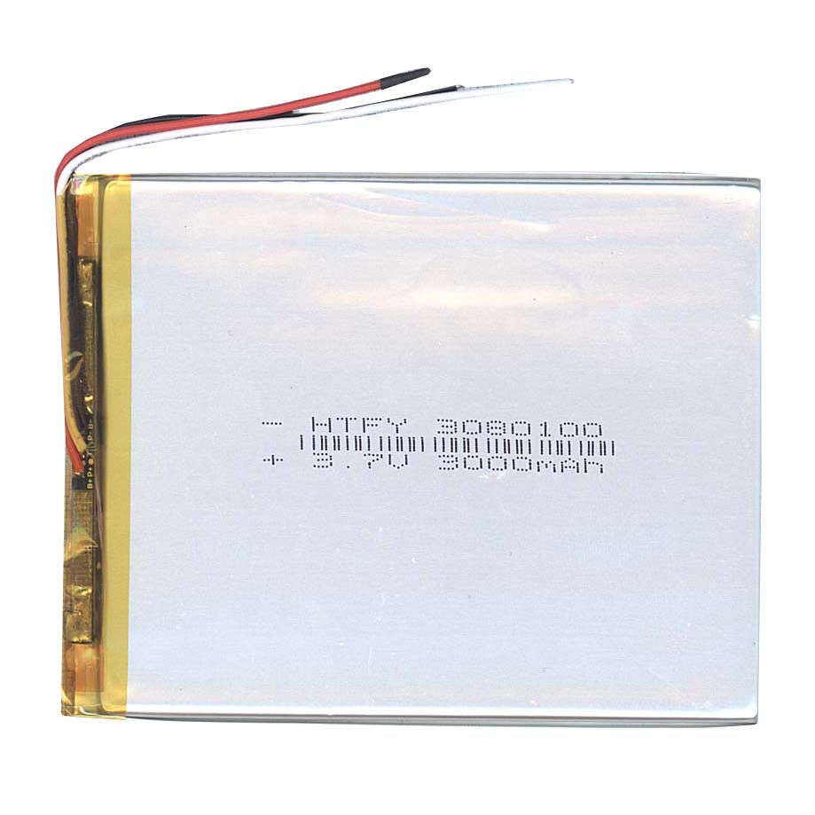 Аккумулятор Li-Pol (батарея) 3*80*100мм 3pin 3.7V/3000mAh
