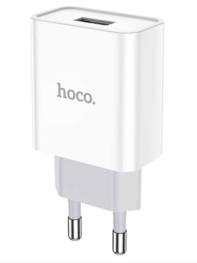 Блок питания (сетевой адаптер) HOCO C81A  Asombroso single 1xUSB, 2.1A, 10W, белый