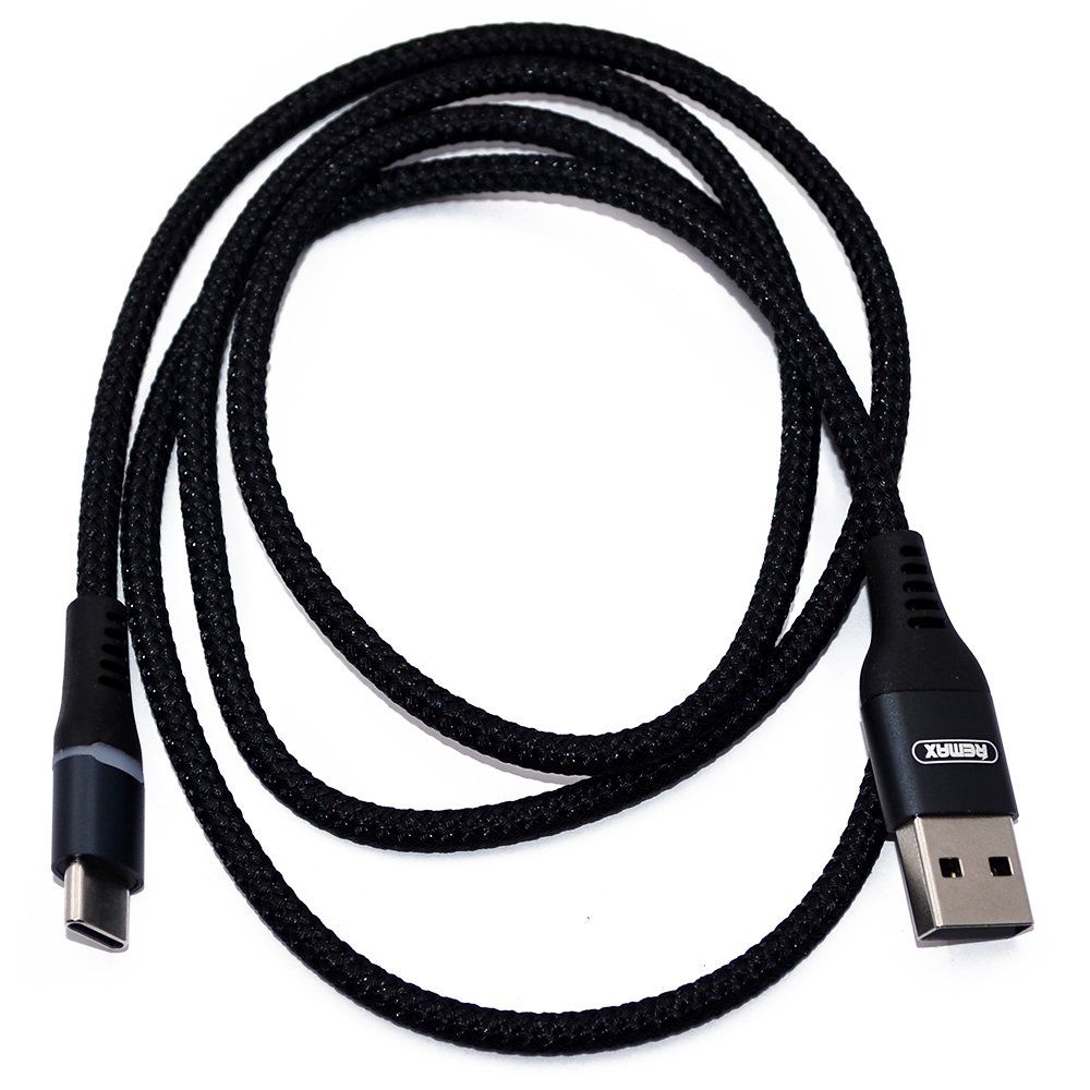 Кабель USB - TYPE-C REMAX Colorful RC-152a черный (1м) /max 2,4A/