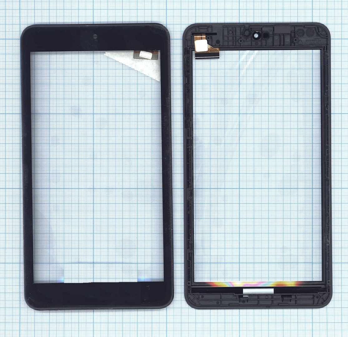 Сенсорное стекло (тачскрин) для Acer Iconia One B1-780 черное с рамкой
