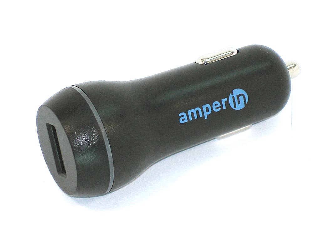 Автомобильное зарядное устройство AMPERIN CCB-1USB USB DC 5V 3.0A/9V 2A/12V 1.5A Черный