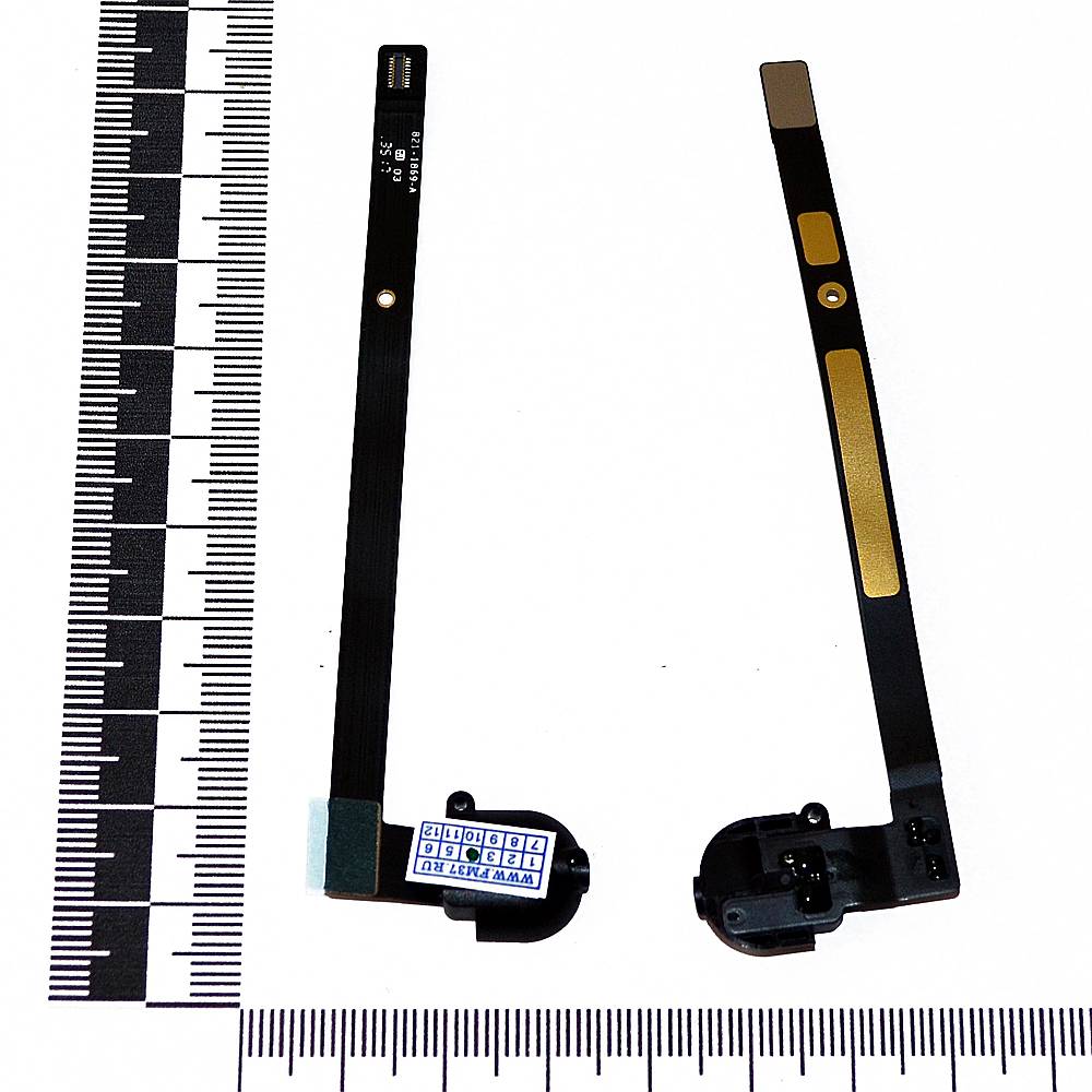 Шлейф iPad Air + разъем гарнитуры черный