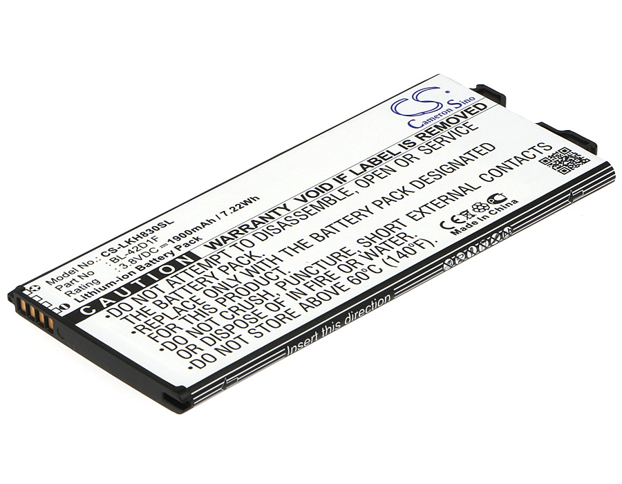 Аккумулятор CS-LKH830SL BL-42D1F для LG AS992, G5  3.8V / 1900mAh / 7.22Wh