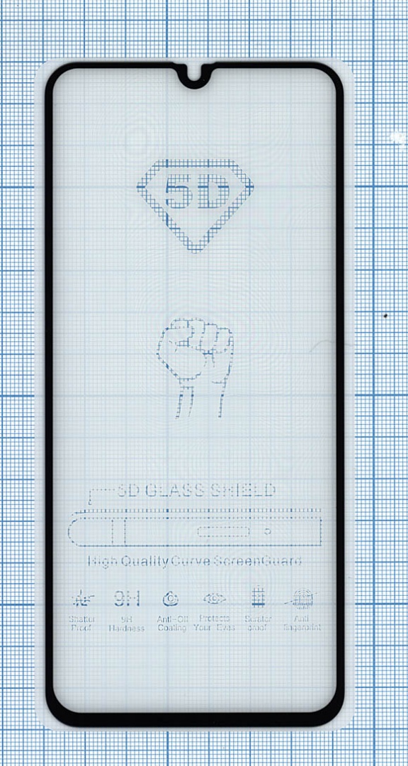 Защитное стекло "Полное покрытие" для Xiaomi Redmi 9C черное