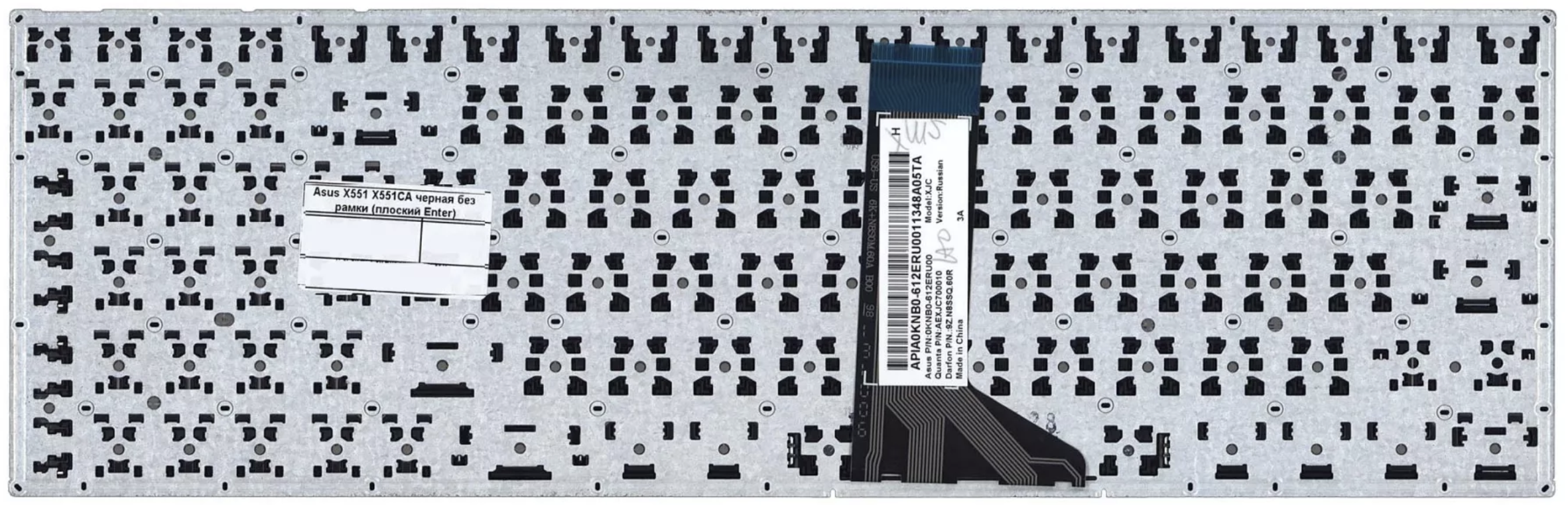 Клавиатура ASUS X554L плоский Enter, чёрная OEM