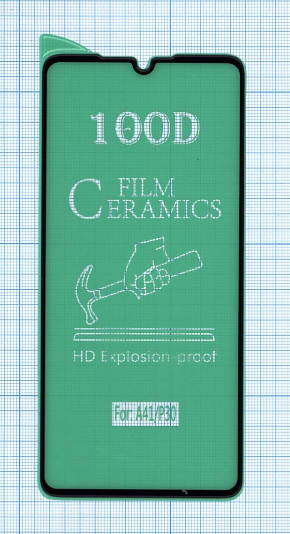 Керамическая пленка (стекло) для Samsung A41 черная