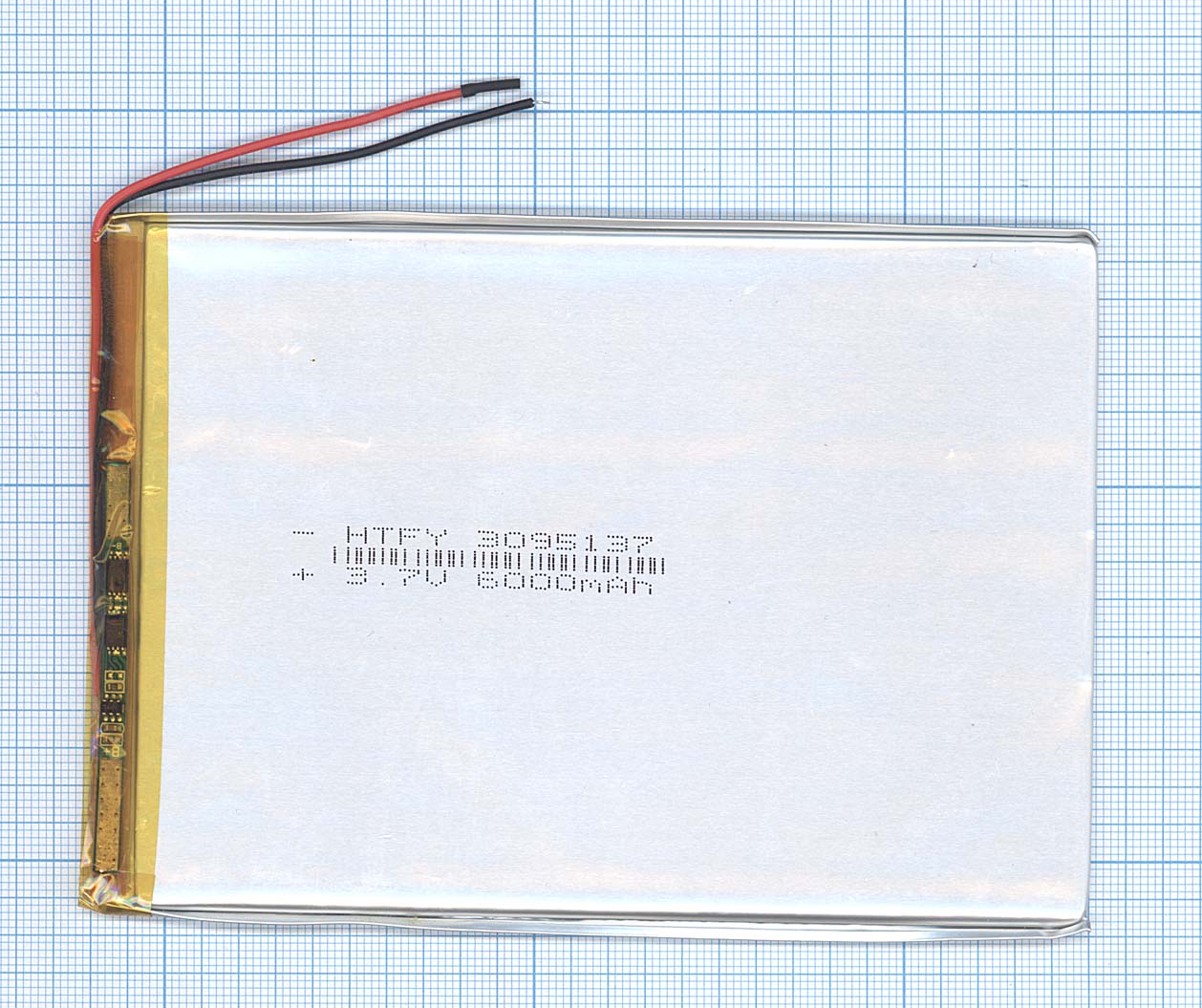 Аккумулятор Li-Pol (батарея) 3*95*137мм 2pin 3.7V/6000mAh