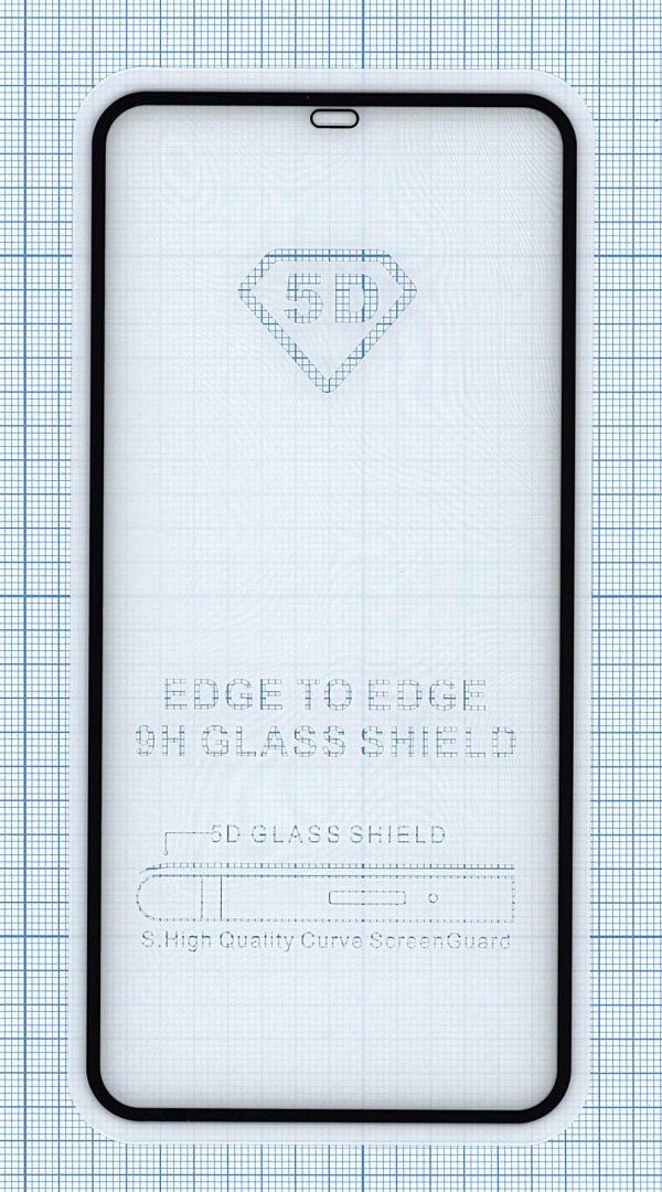 Защитное стекло "Полное покрытие" для Xiaomi Mi 8 Pro черное