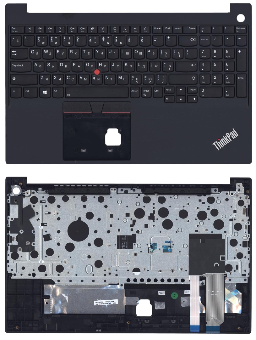Клавиатура для ноутбука Lenovo ThinkPad E15 Gen 3/4 топкейс черный