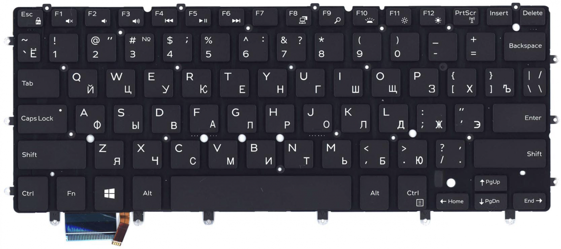 Клавиатура Dell Inspiron 13-7347 с подсветкой, OEM