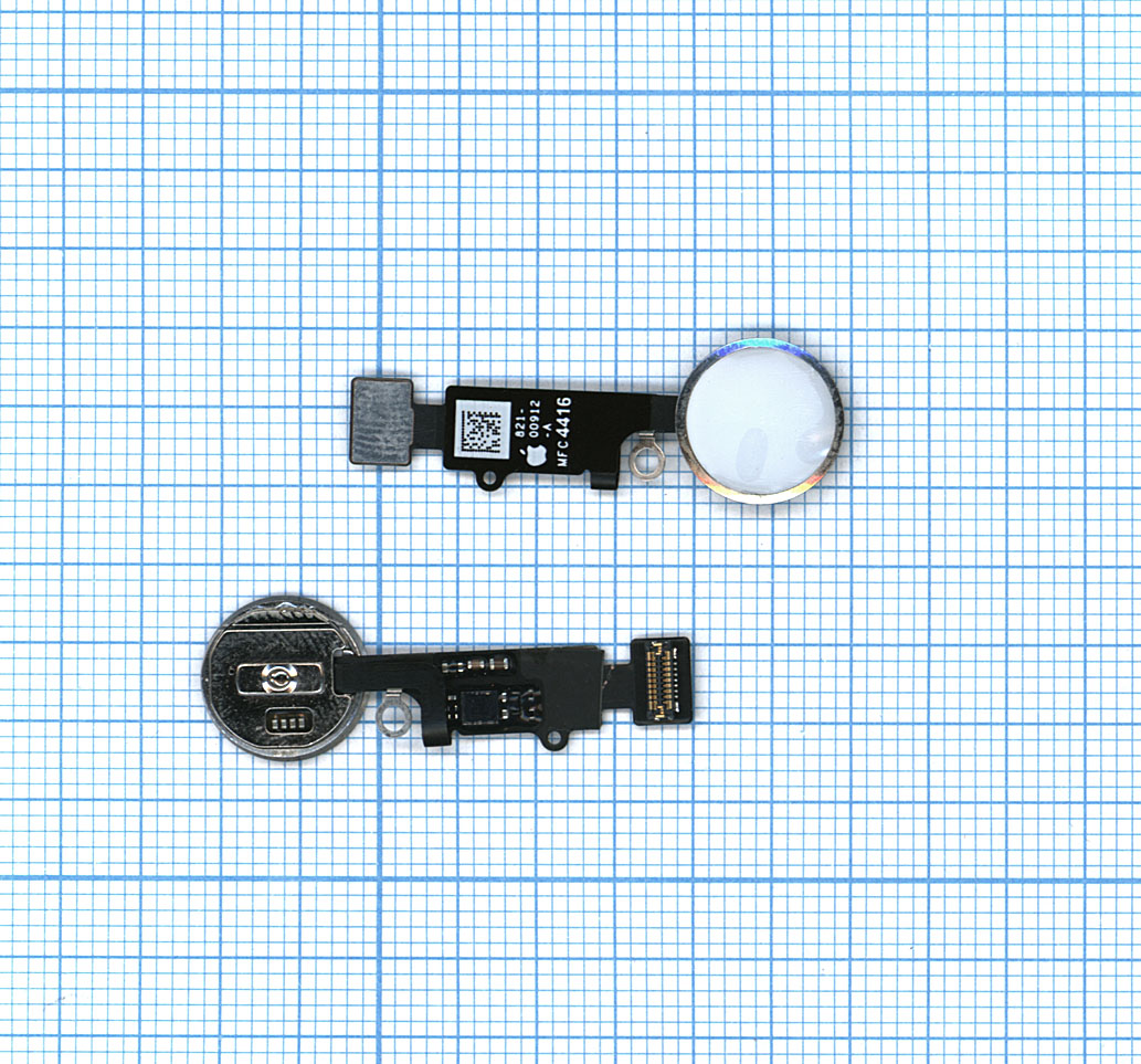 Кнопка HOME в сборе с механизмом и шлейфом для iPhone 7/7 Plus AAA белая