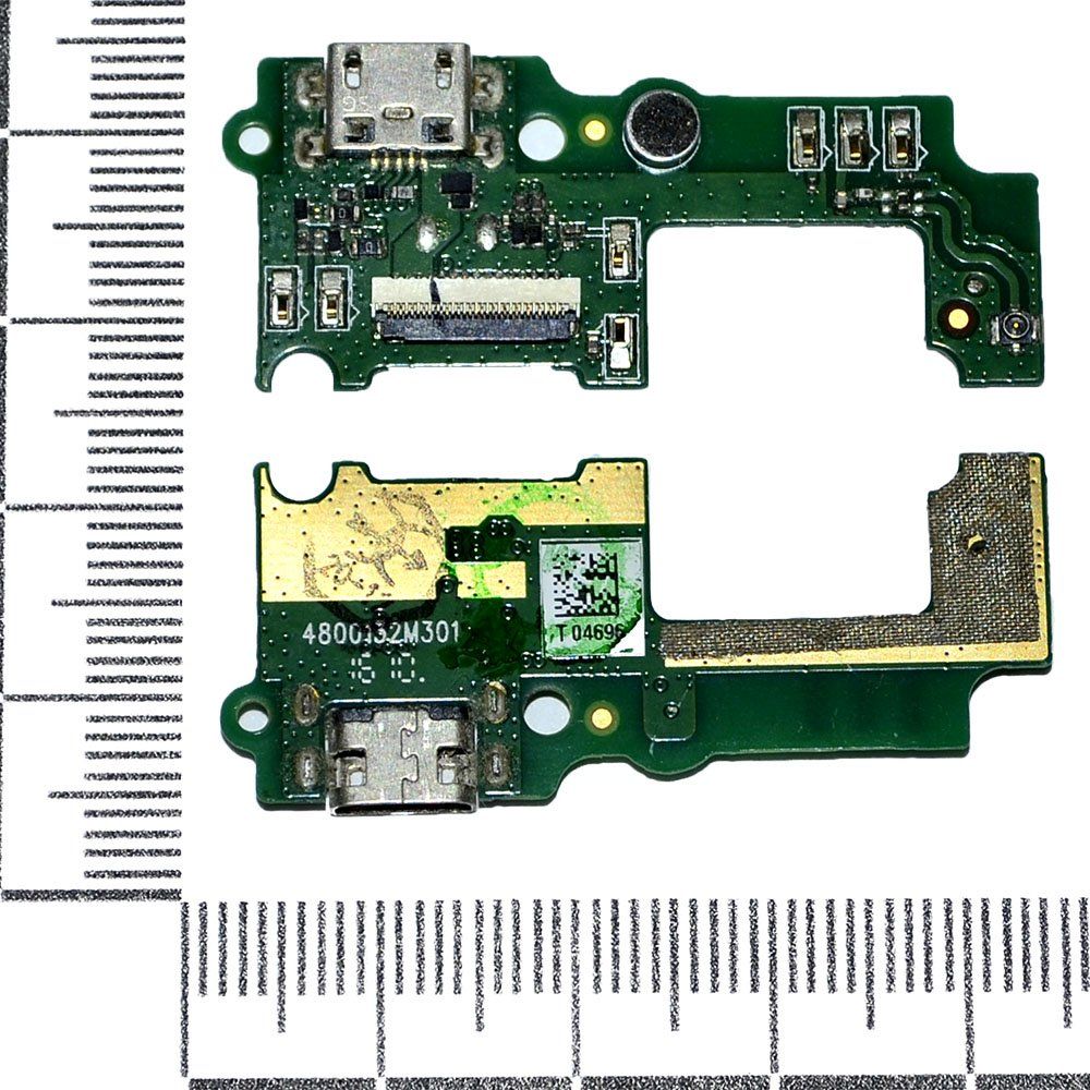 Шлейф (плата) Honor 4C Pro + системный разъем + микрофон orig Factory