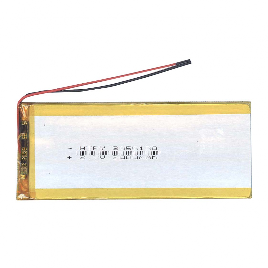 Аккумулятор Li-Pol (батарея) 3*55*130мм 2pin 3.7V/3000mAh