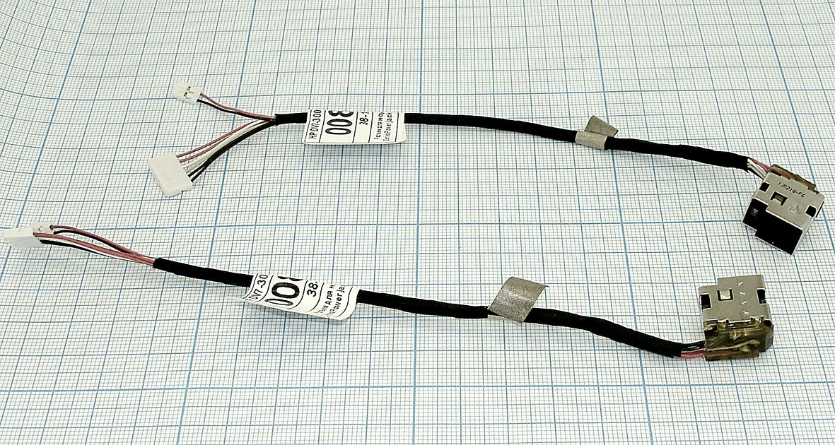 Разъем для ноутбука HP Paviloin DV7-2000 DV7-3000 6pin+2pin с кабелем