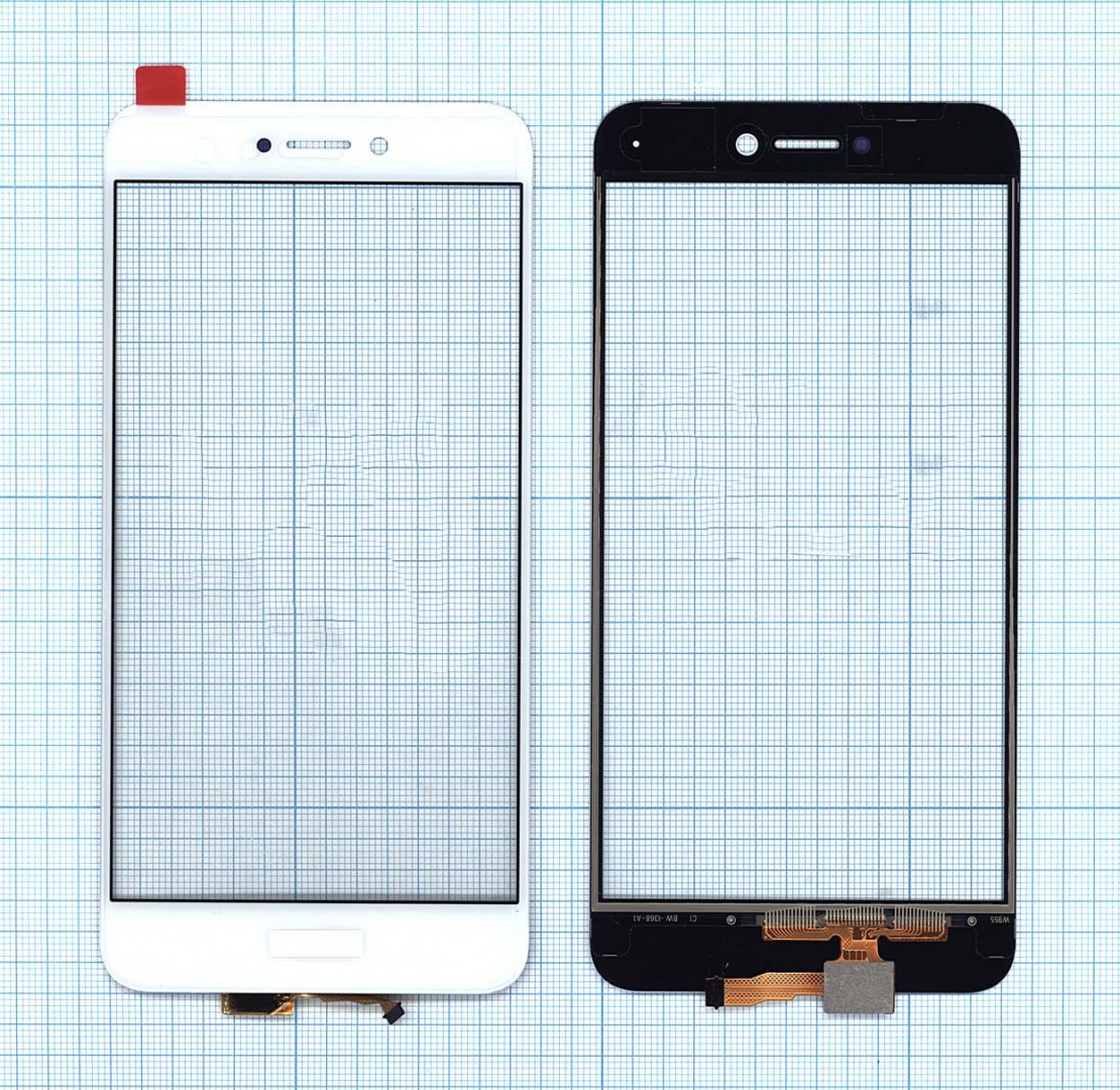Сенсорное стекло (тачскрин) для Huawei P8 Lite (2017) белое