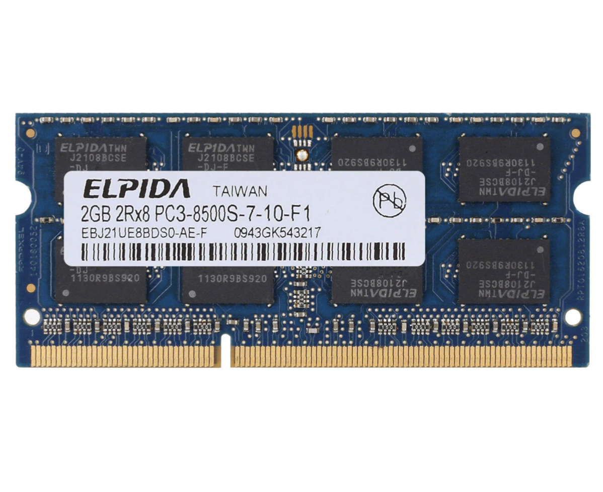 Оперативная память Elpida DDR3 2gb PC3-8500S 1066Мгц