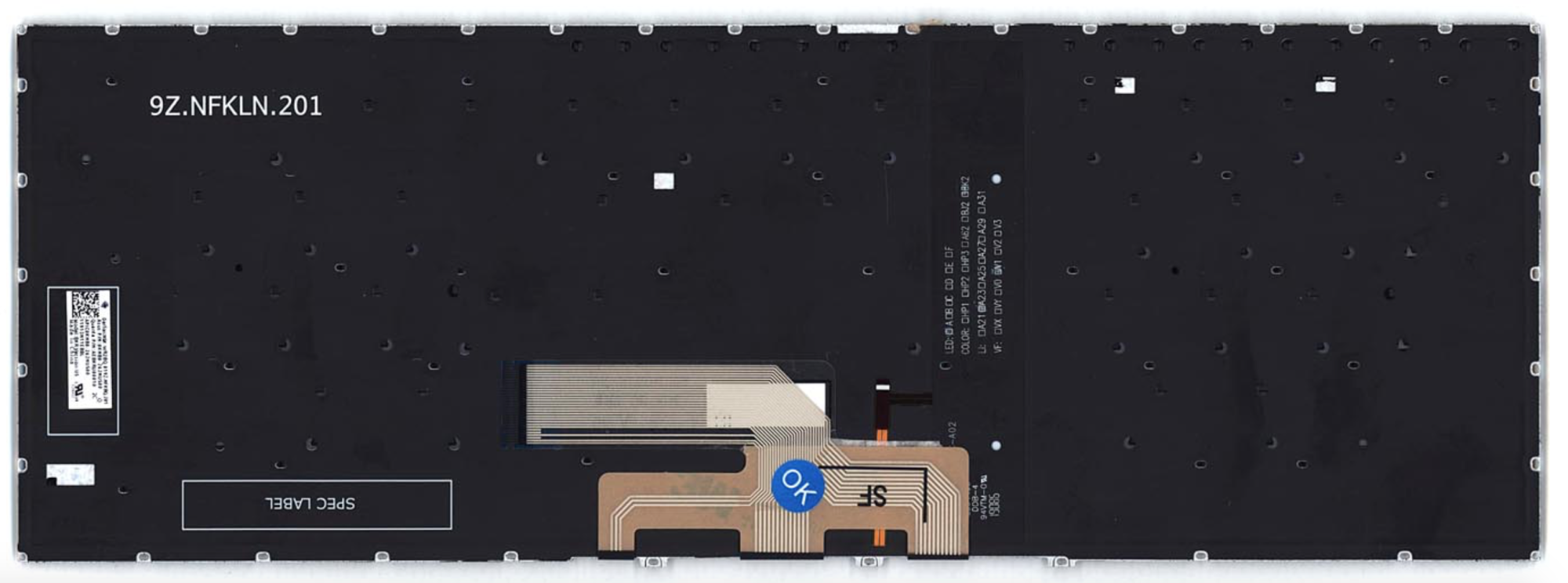 Клавиатура Asus Zenbook Flip 14 UX462DA серебристая, с подсветкой, OEM