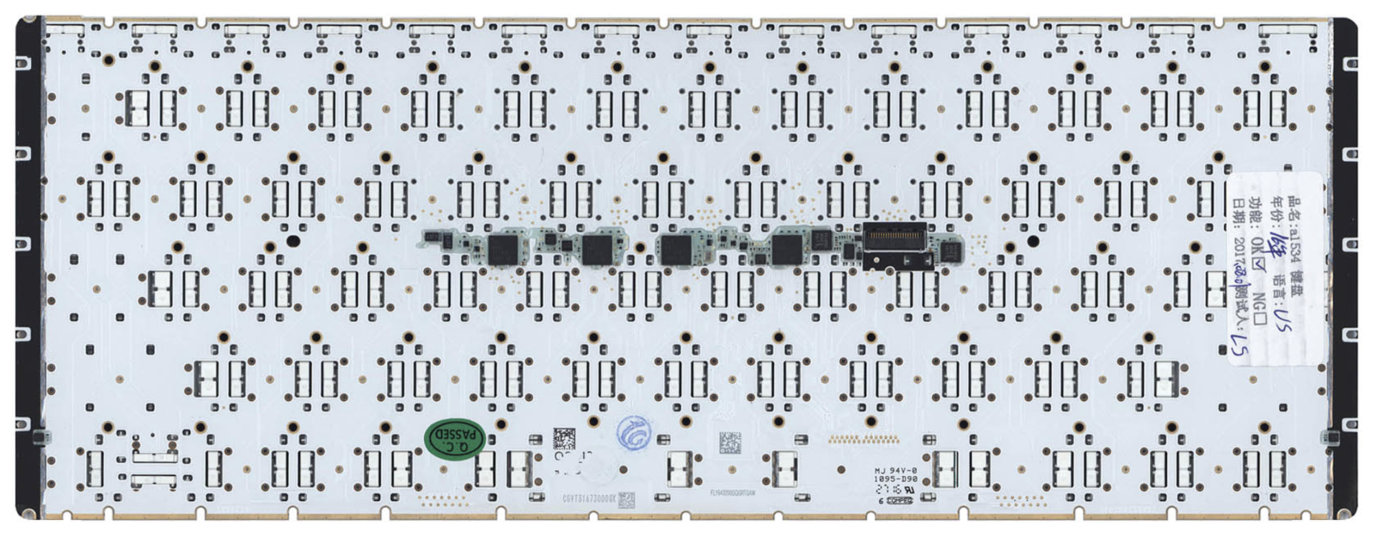 Клавиатура Apple MacBook 12" начало 2016 A1534 (MLHE2LL/A) плоский Enter, OEM