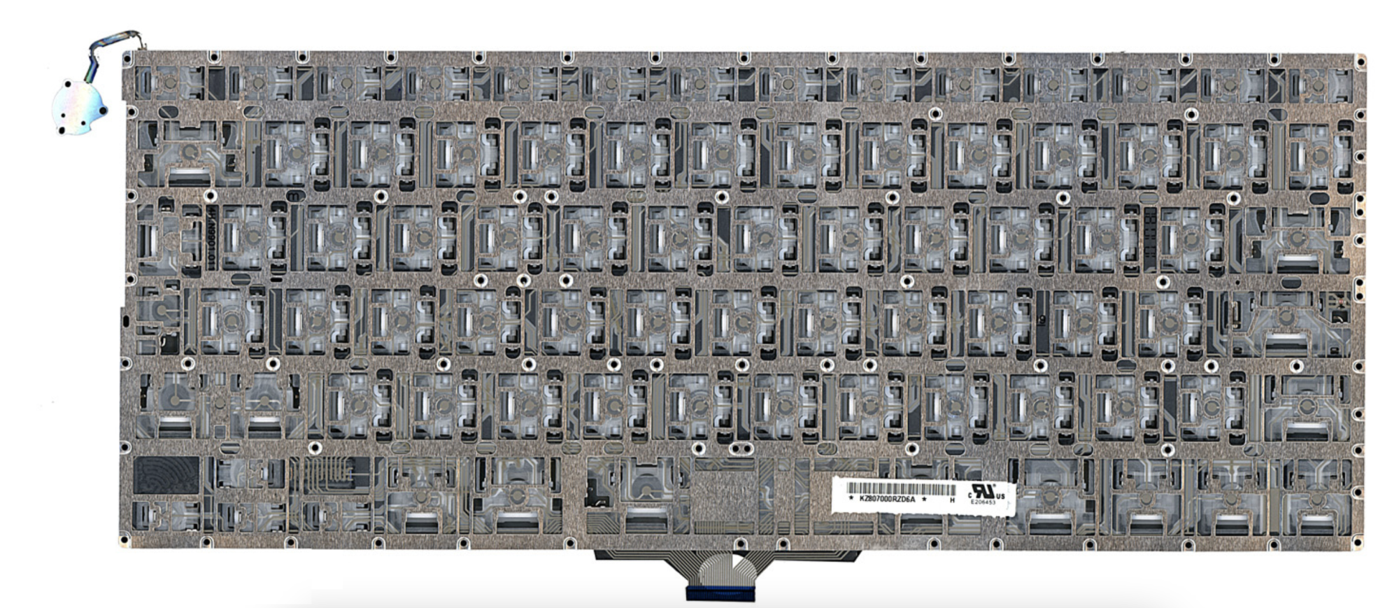 Клавиатура Apple MacBook Air 13.3" 2008 A1237 (MB003LL/A) с подсветкой, большой Enter, OEM