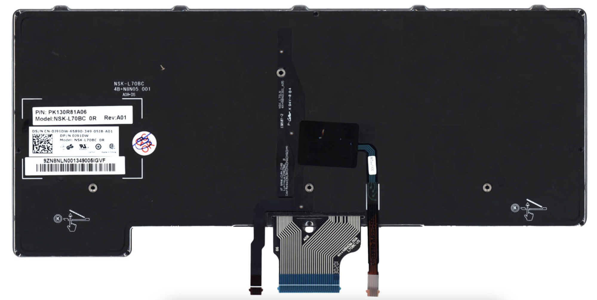 Клавиатура DELL Latitude E6430 с указателем, с подсветкой, OEM