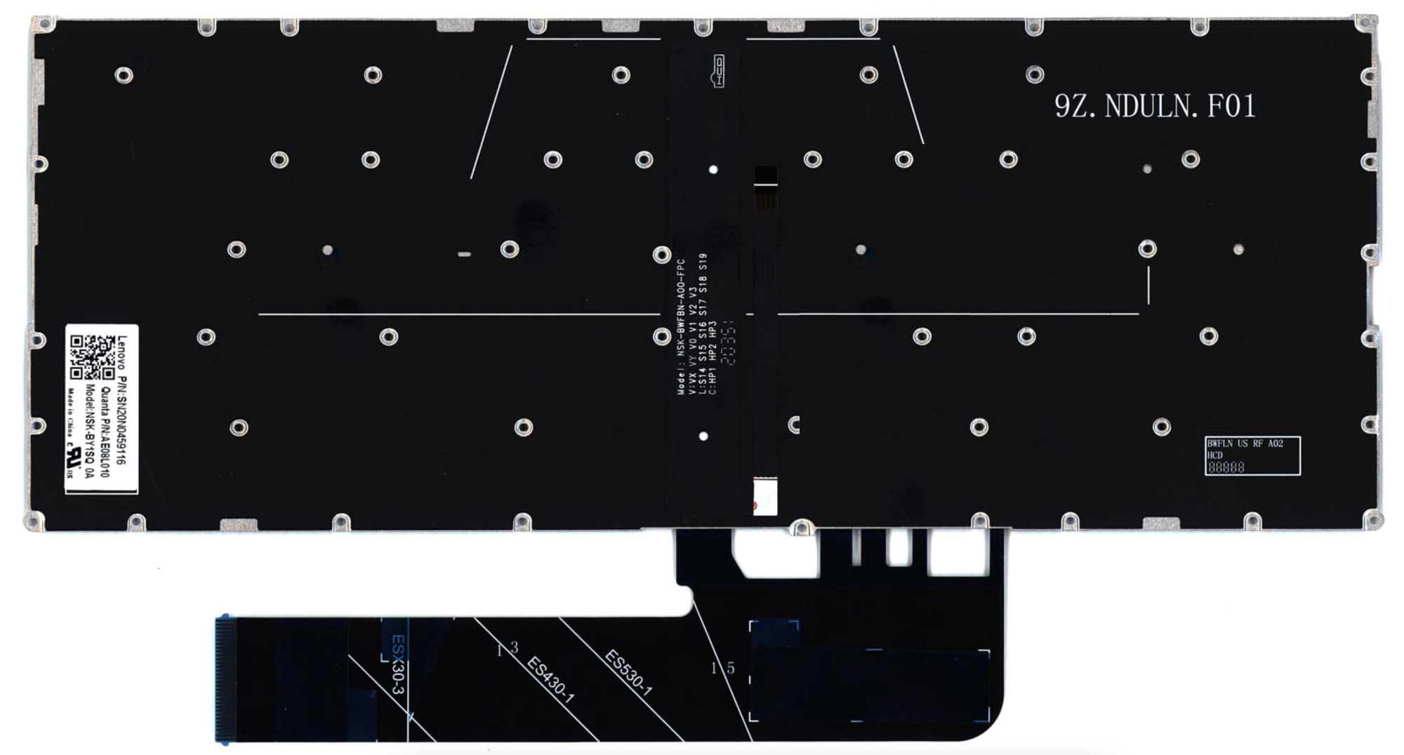 Клавиатура LENOVO Yoga C740-14IML с подсветкой, OEM