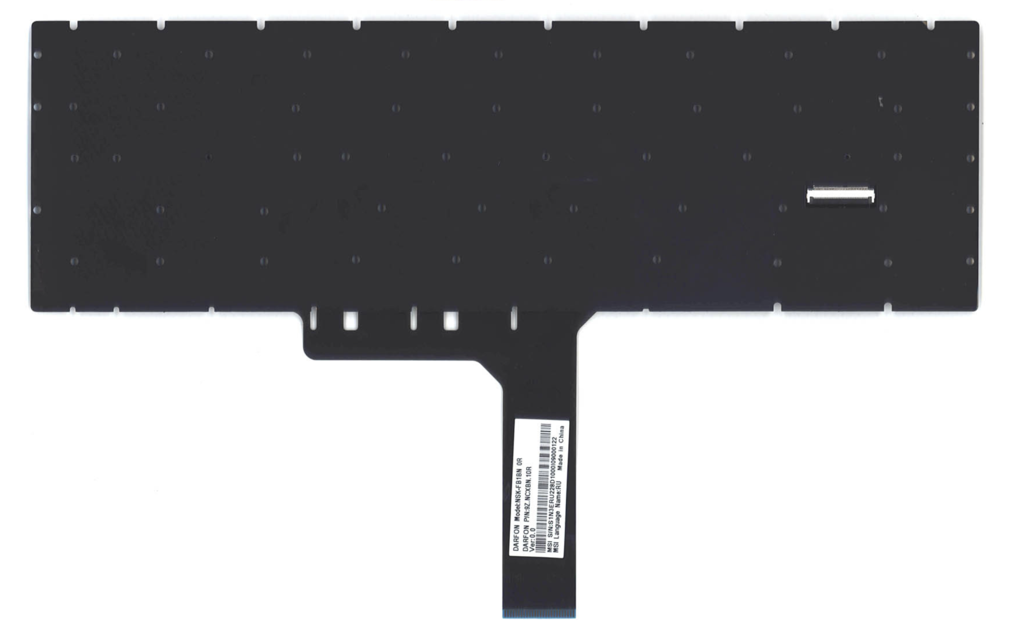 Клавиатура MSI GL65 9SCK-037XRU с цветной подсветкой, OEM