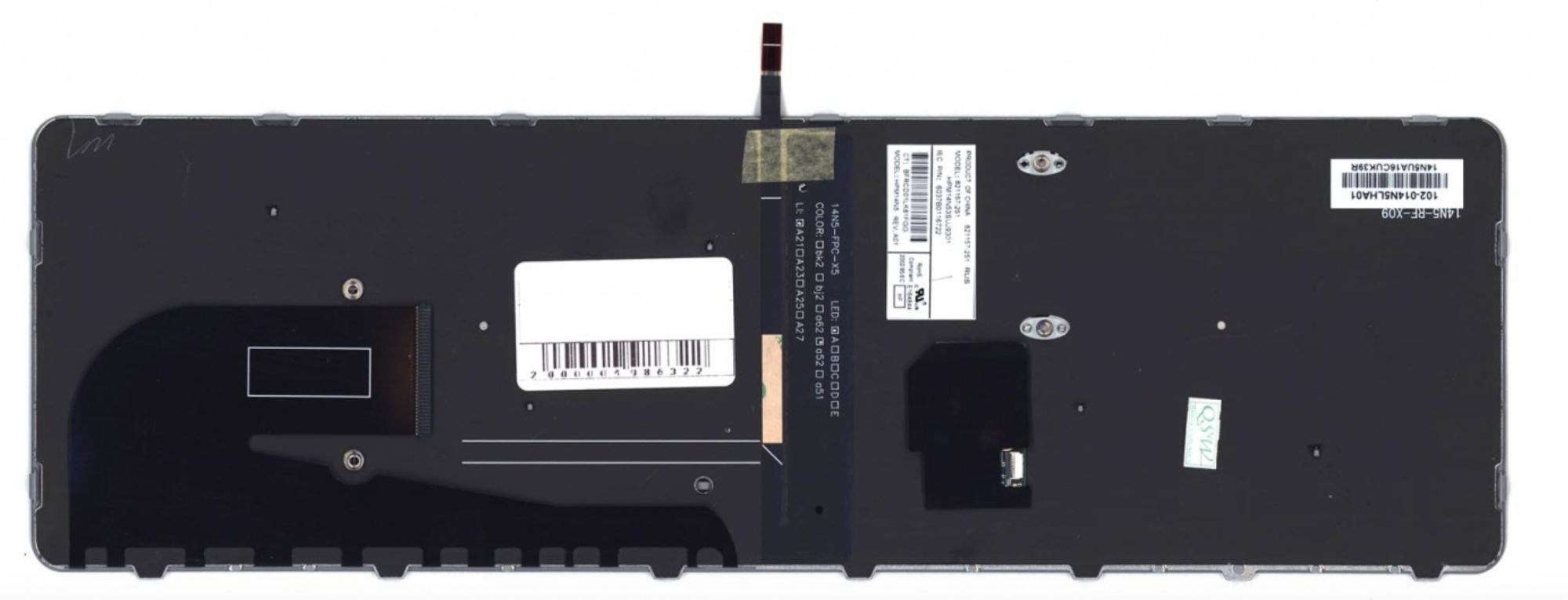 Клавиатура HP ZBook 15u G3 Y6J53EA с черной рамкой и подсветкой, OEM