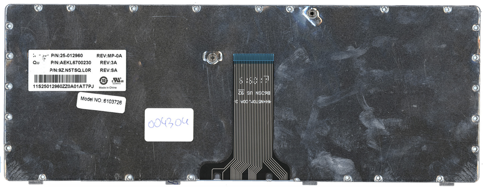 Клавиатура Lenovo IdeaPad G470AH с голубой рамкой, OEM